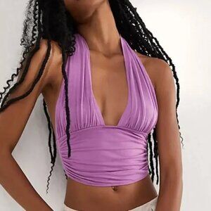Free People purple halter crop top XS/S